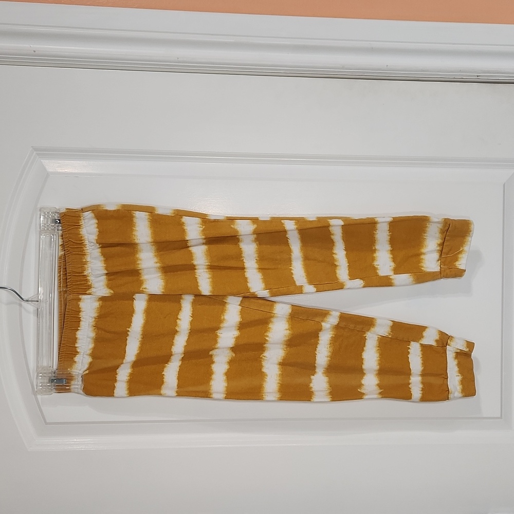 Love Republic Medium (10/12) Yellow & White Tie Dye Casual Joggers
